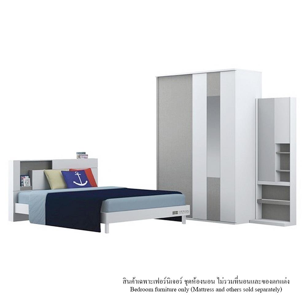 ชุดห้องนอน 5 ฟุต SB FURNITURE SPAZZ สีขาว/G-TWIST