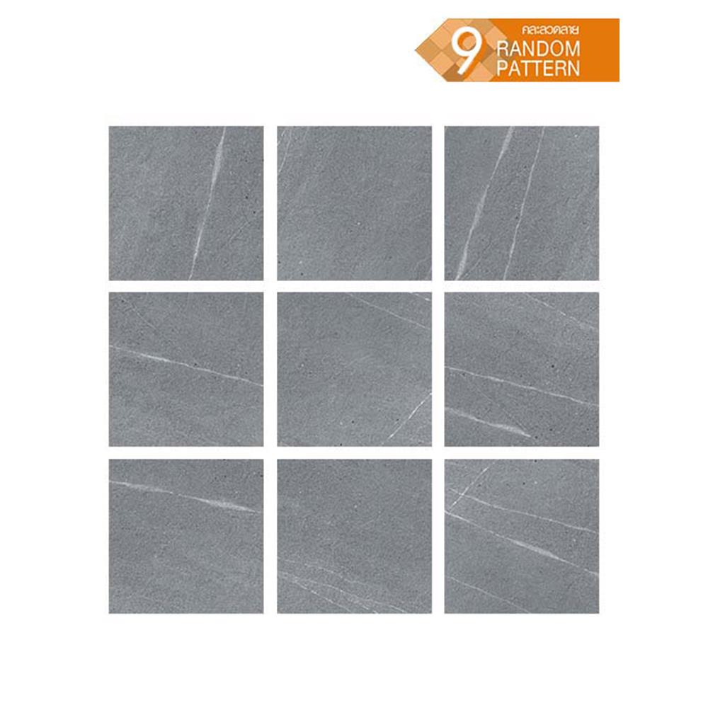 กระเบื้องพื้นพอร์ซเลน  16x16 นิ้ว COTTO ฟอลคอน เทาเข้ม PM (HYG) 0.96M2