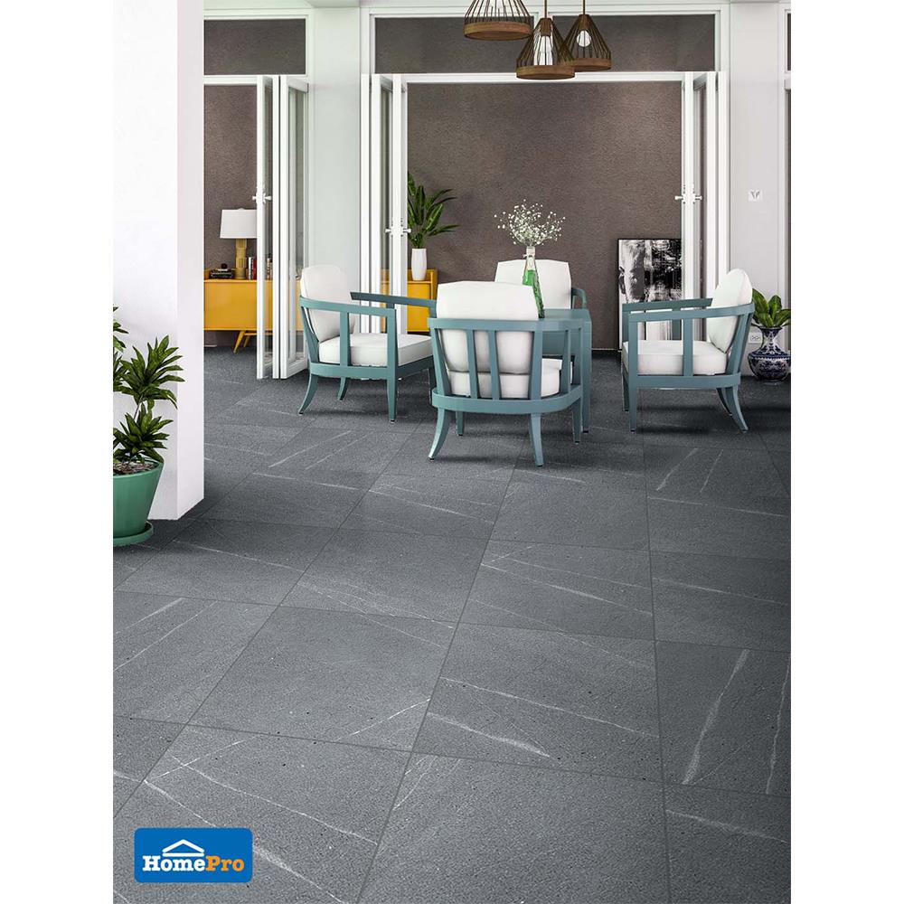 กระเบื้องพื้นพอร์ซเลน  16x16 นิ้ว COTTO ฟอลคอน เทาเข้ม PM (HYG) 0.96M2