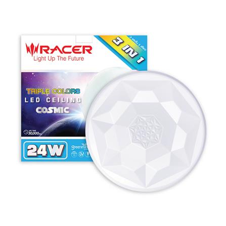 ไฟเพดาน LED RACER COSMIC CM3 24 วัตต์ COOLWHITE DAYLIGHT WARMWHITE 14 นิ้ว_2