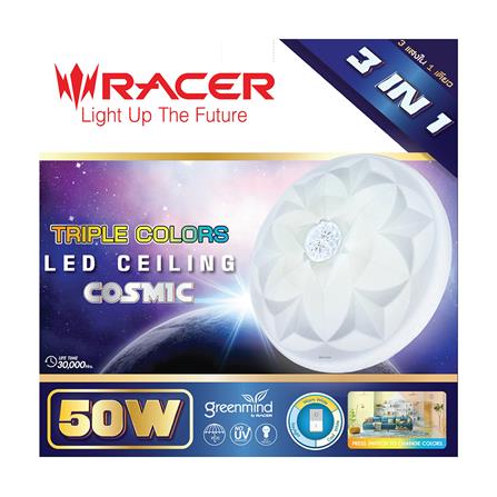 ไฟเพดาน LED RACER COSMIC CM10 50 วัตต์ COOLWHITE DAYLIGHT WARMWHITE 19 นิ้ว_2