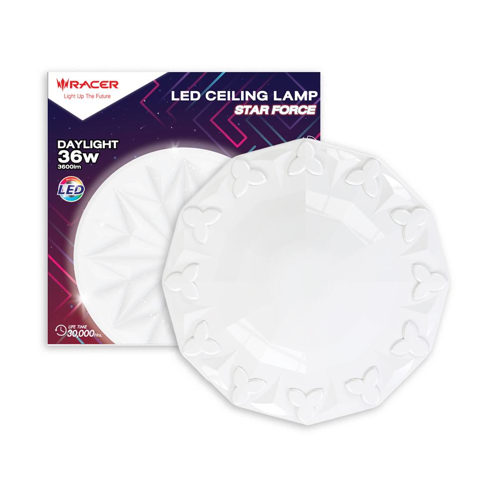 ไฟเพดาน LED RACER STAR FORCE S4 36 วัตต์ 36 DAYLIGHT 15 นิ้ว