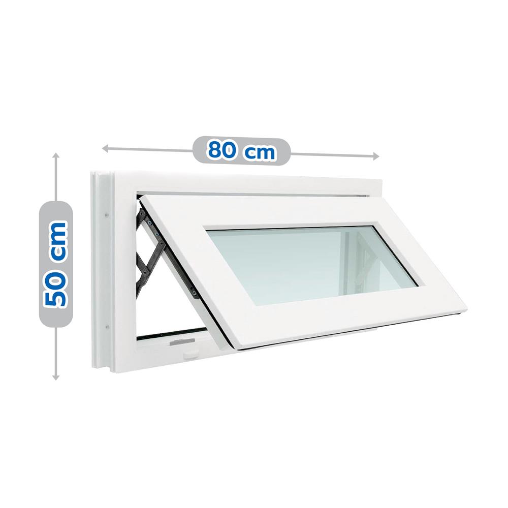 หน้าต่างบานกระทุ้ง UPVC มุ้ง WINDOW ASIA 80X50 ซม. สีขาว