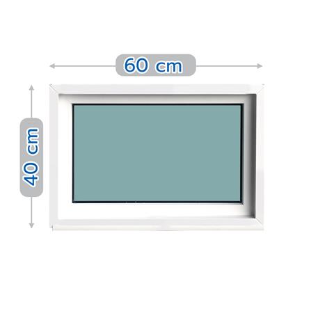 ช่องแสงหน้าต่าง UPVC WINDOW ASIA 60X40 ซม. สีขาว