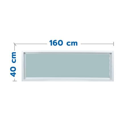 ช่องแสงหน้าต่าง UPVC WINDOW ASIA 160X40 ซม. สีขาว_0