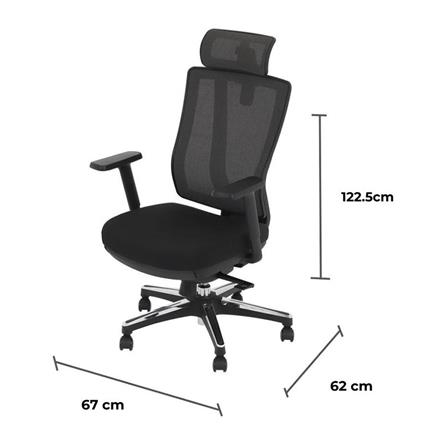 เก้าอี้สำนักงาน FURDINI ASHLEY A633 สีเทา/สีดำ_7