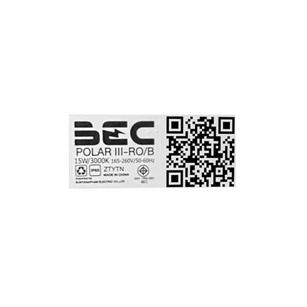 ไฟผนังนอก LED BEC POLAR-RO 15 วัตต์ WARMWHITE สีดำ_4