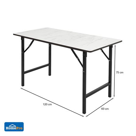 โต๊ะอเนกประสงค์เหลี่ยม FURDINI 60x120 ซม. ลายหินอ่อนขาว_8