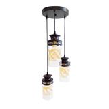 CLUSTER PENDANT LAMP SUCCESS CD7486/3 BLACK/YELLOW/CLEAR 3-LIGHT