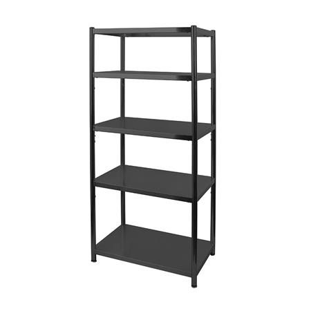ชั้นวางของสเตนเลส 5 ชั้น STACKO SPACE 55x38x125 ซม. สีดำ_0