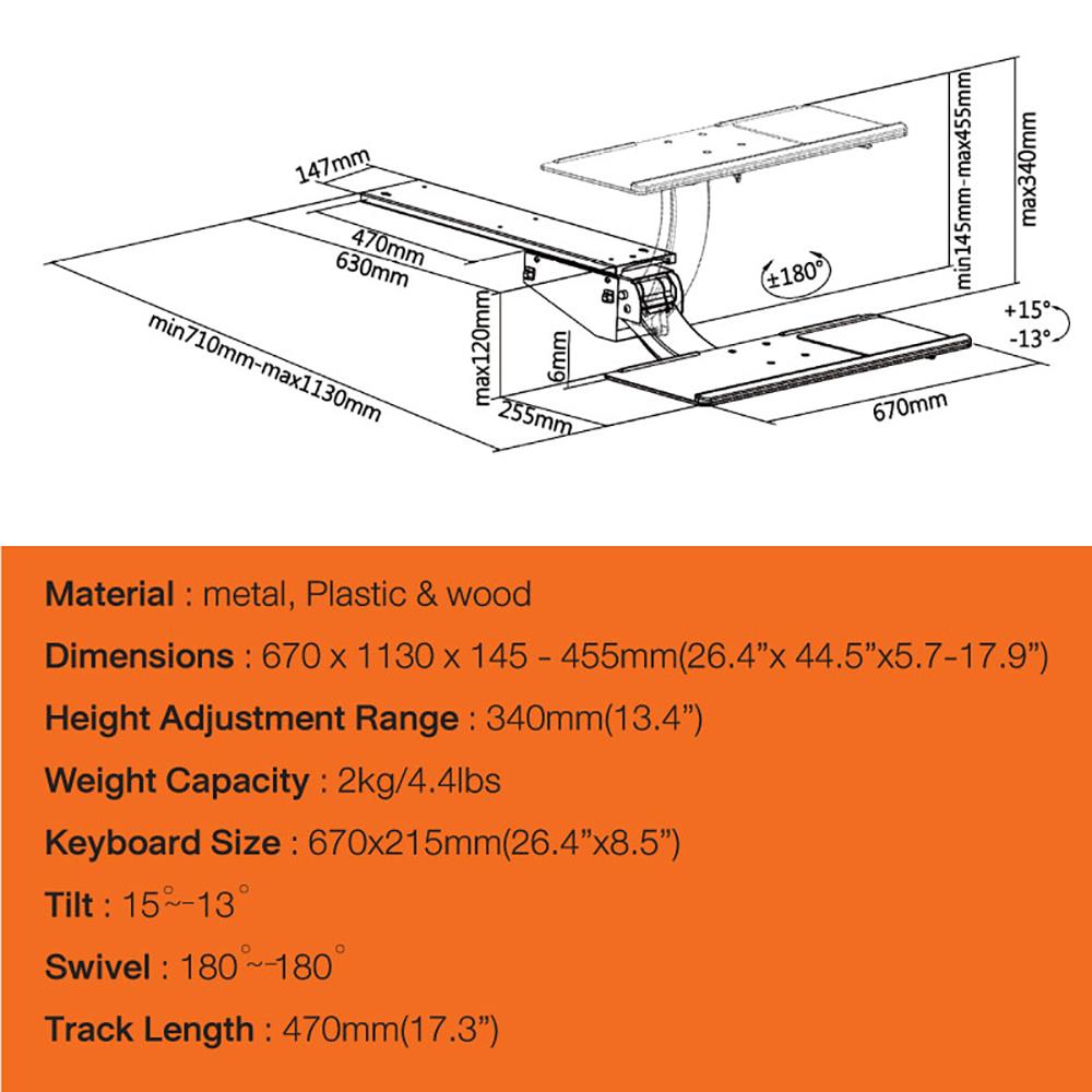 ที่วางคีย์บอร์ด ERGOTREND SMART KEY BOARD TRAY