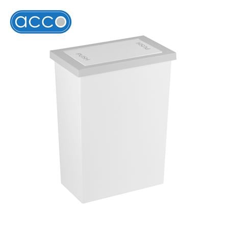 ถังขยะเหลี่ยมฝาสวิง ACCO Slim ขนาด 8L  สีขาว/เทา_0