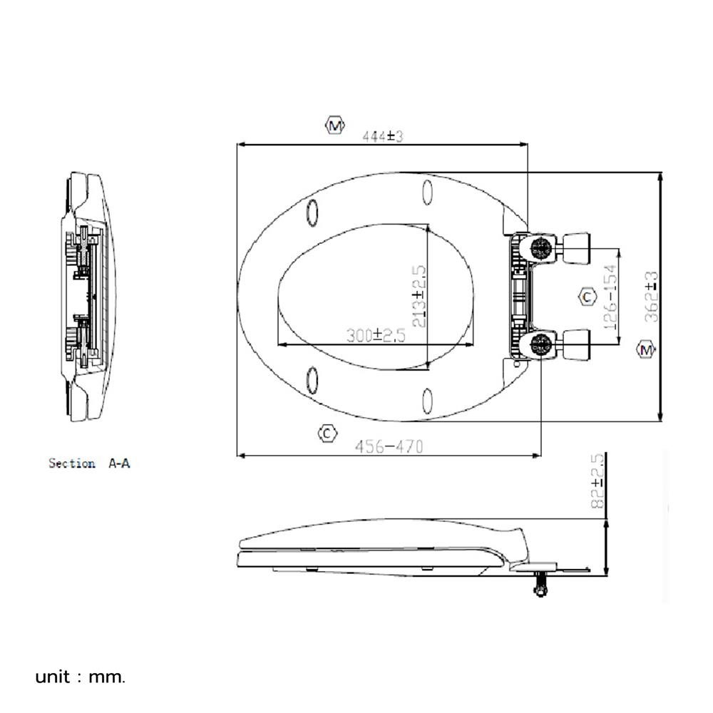 ฝารองนั่งพลาสติก AMERICAN STANDARD CL6148M-6D สีขาว