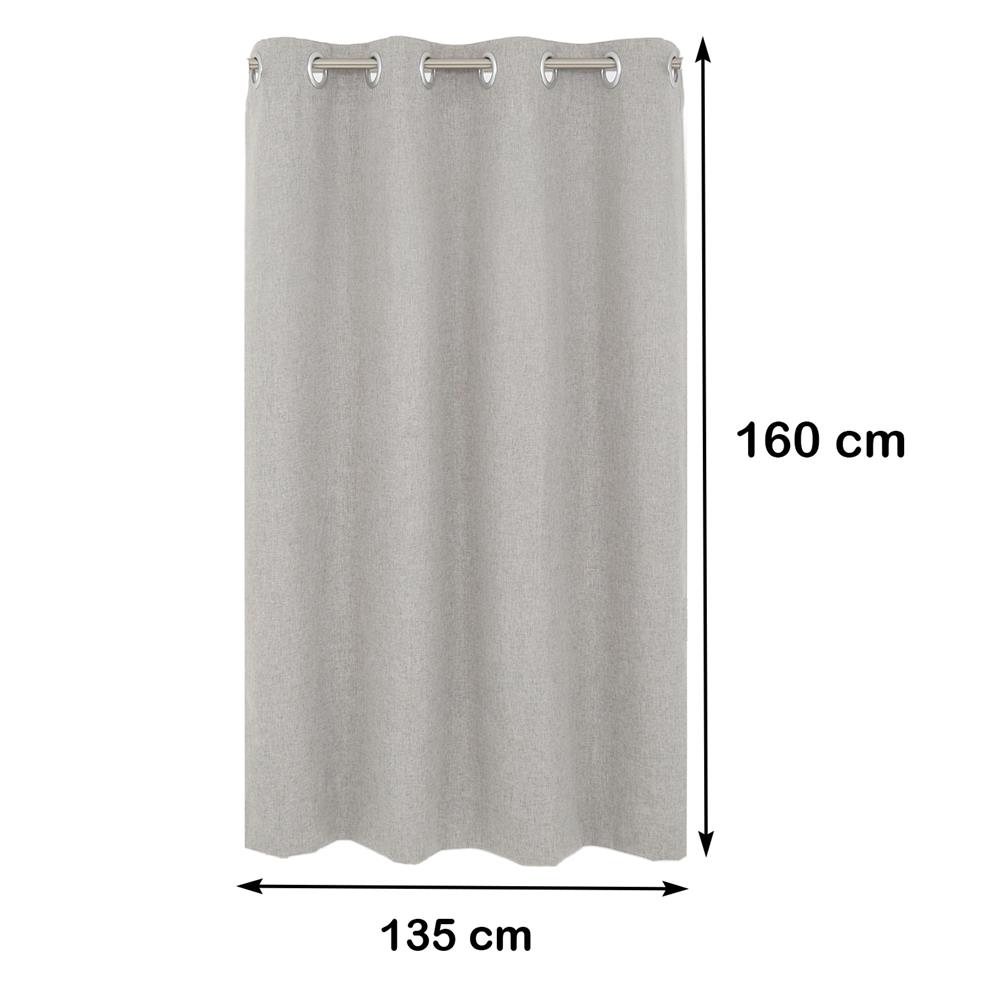 ผ้าม่าน EYELET HOME LIVING STYLE PALE UV 135X160 ซม. สีเทา