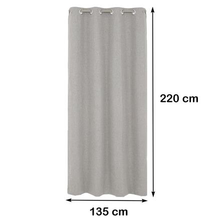ผ้าม่าน EYELET HOME LIVING STYLE PALE UV 135X220 ซม. สีเทา_9