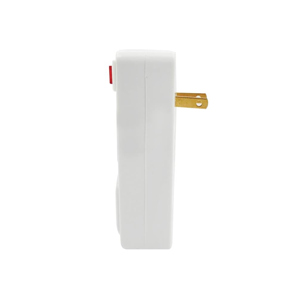 ปลั๊กแปลง 2 ขาแบน 1 ช่อง 1 สวิตช์ 1USB 1TYPE-C DATA AL39 10 แอมป์ สีขาว