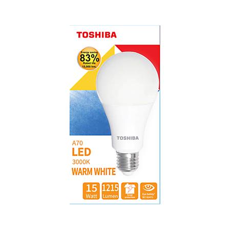 หลอด LED TOSHIBA BULB A70 15 วัตต์ WARMWHITE E27_2