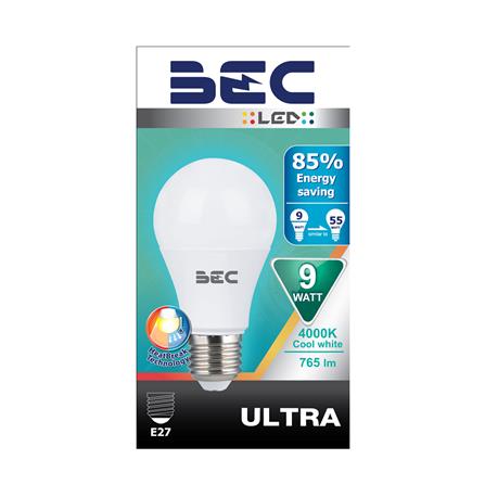 หลอด LED BEC A60 ULTRA 9 วัตต์ COOLWHITE E27_1