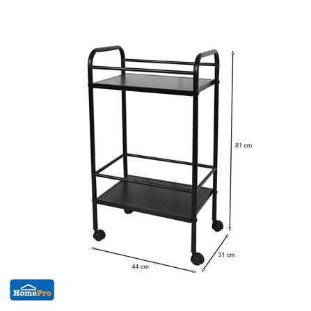 ชั้นวางของ 2 ชั้น มีล้อ ME LIVING BAR 44x31x81 ซม. สีดำ_3