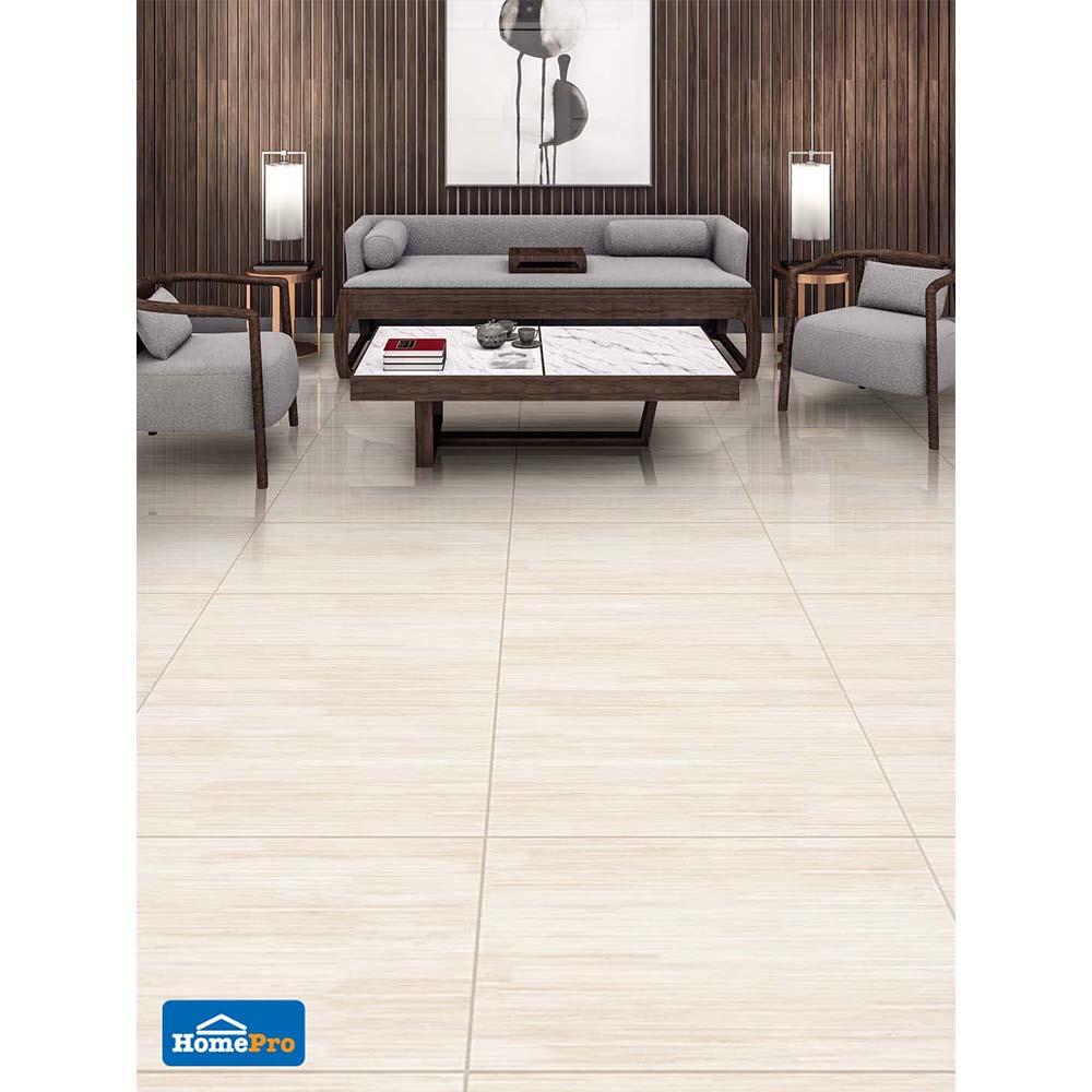 กระเบื้องพื้น 60x90 ซม. MAXIMUS เลคนาครีมา ครีม 1.08M2