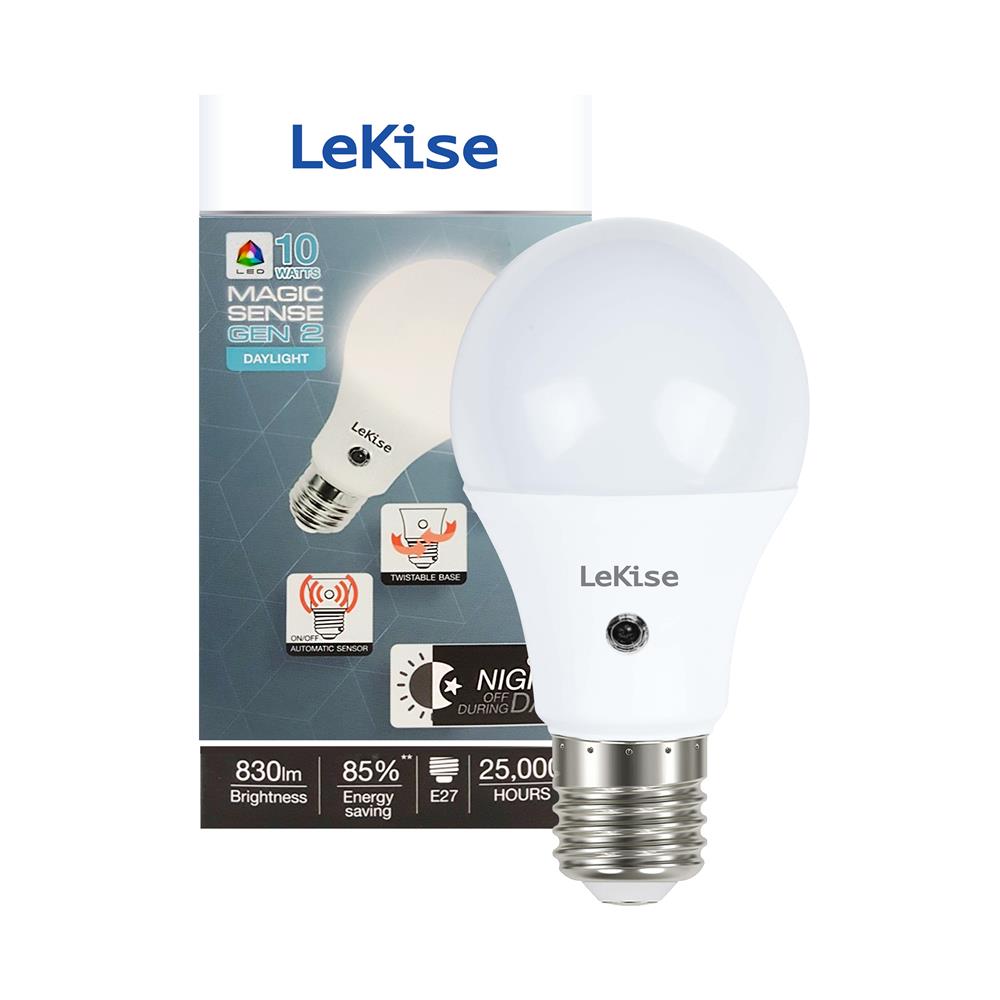 หลอด LED LEKISE LIGHT SENSOR 10 วัตต์ DAYLIGHT E27