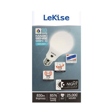 หลอด LED LEKISE LIGHT SENSOR 10 วัตต์ DAYLIGHT E27_2
