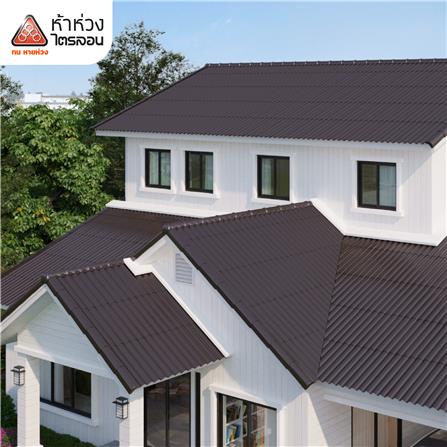 กระเบื้องหลังคาไตรลอน ห้าห่วง 0.5x50x120 ซม. สีน้ำตาลมุกโกเมน_1