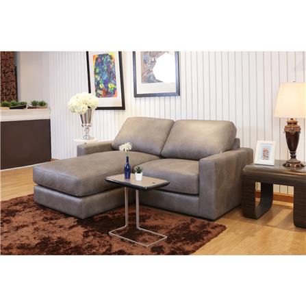 L-SHAPED SOFA WITH USB PORT FURDINI HECTOR GREY