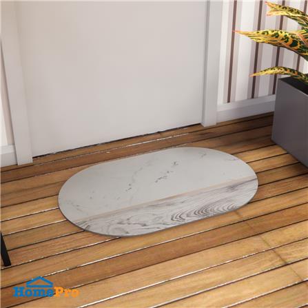 DIATOMITE BATH MAT HOME LIVING STYLE WOODEN 39X60CM WHITE