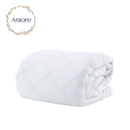 COMFORTER AMORE TIMES SQUARE 100X90" SILVER MILK