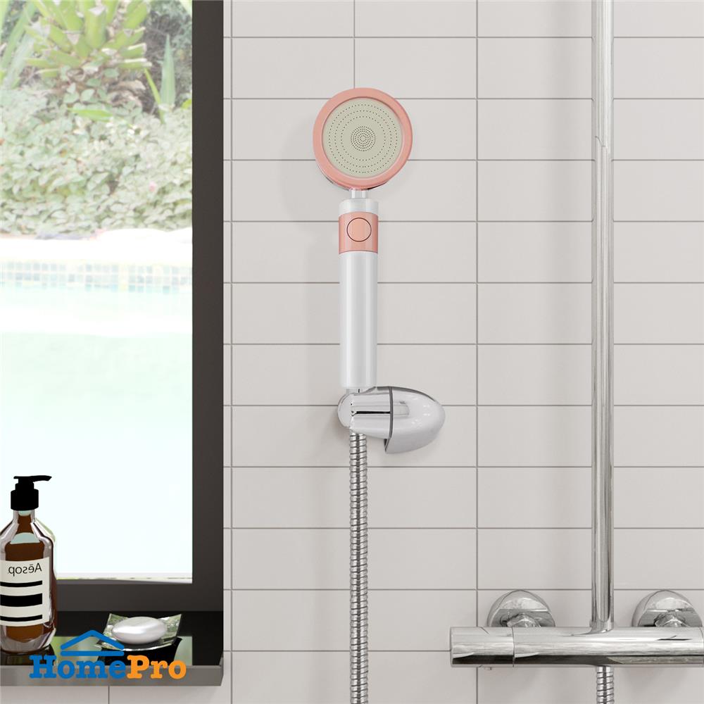 ชุดฝักบัวสายอ่อน MOYA MY-2100109 สีขาวชมพู