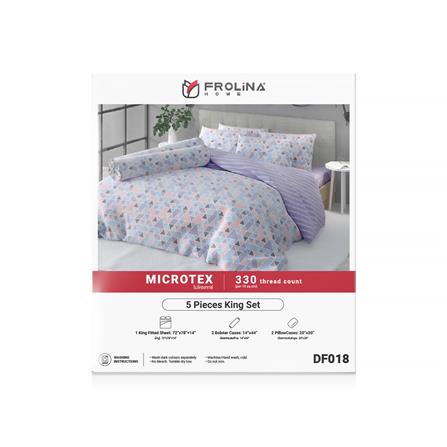 ชุดผ้าปูที่นอน 6 ฟุต 5 ชิ้น FROLINA MICROTEX DF018_2