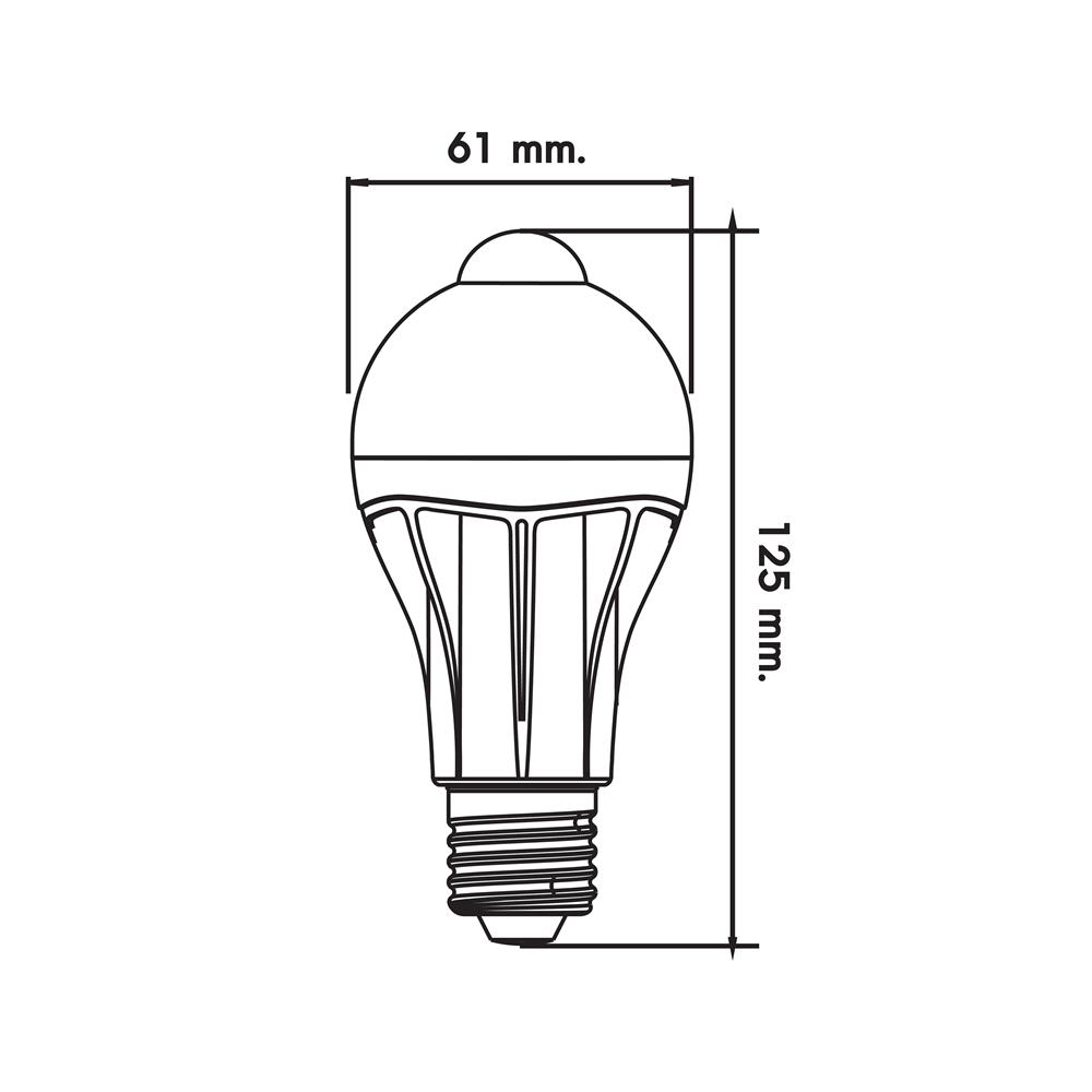 หลอด LED LUMAX MULTI SENSOR 11 วัตต์ WARMWHITE E27