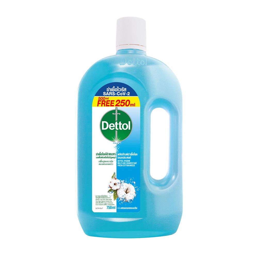 น้ำยาทำความสะอาดฆ่าเชื้ออเนกประสงค์ DETTOL 500+250 มล. FRESH COTTON BREEZE