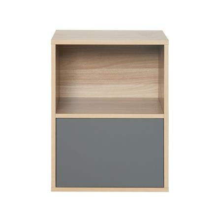 ตู้เตี้ยบานผสม 2 ช่อง FURDINI FINN 40 ซม. สีไวท์โอ๊ค/เทา_1