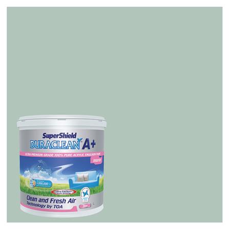 WATER-BASED INTERIOR PAINT TOA SUPERSHIELD DURACLEAN SOFT SPRUCE #8354 MATT 2.5GAL