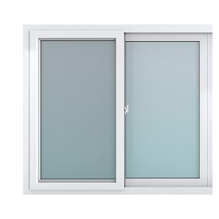 หน้าต่างบานเลื่อน UPVC F-S-S-F มุ้ง HOFFEN PRO 240X110 ซม. สีขาว_1