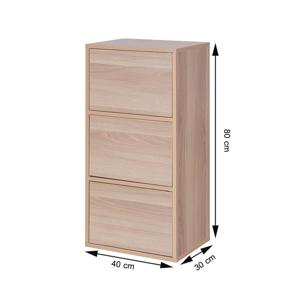 ตู้ 3 บานเปิด FURDINI FINN สีไวท์โอ๊ค