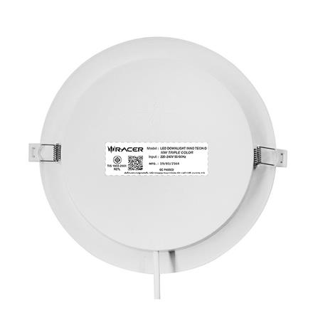 ดาวน์ไลท์ LED RACER INNO TECH-D 10 วัตต์ COOLWHITE DAYLIGHT WARMWHITE 4 นิ้ว สีขาว กลม_2