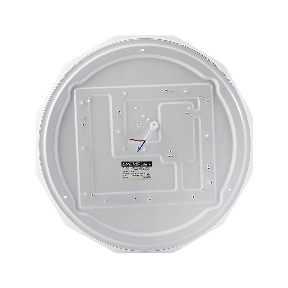 ไฟเพดาน LED EVE SQHERE DIAMOND 36 วัตต์ DAYLIGHT 15 นิ้ว