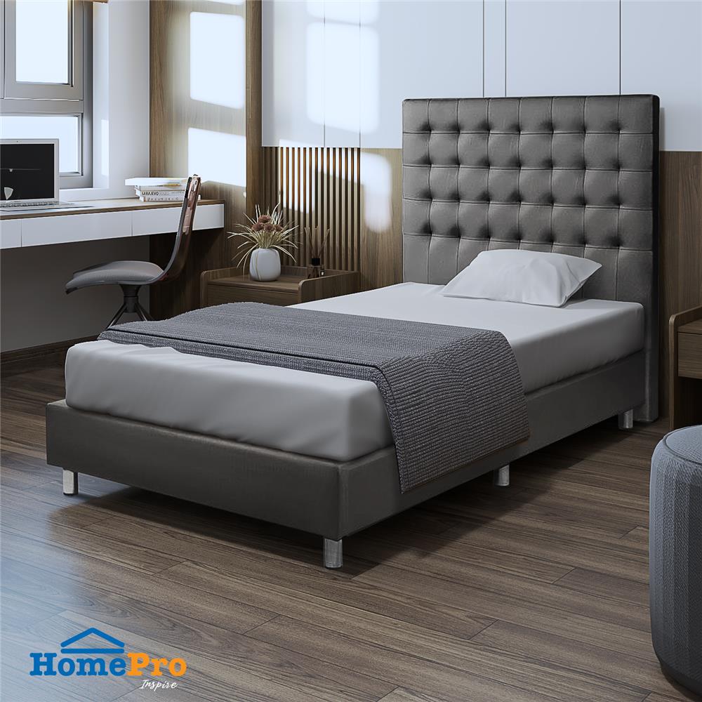 ฐานรองหัวเตียง 3.5 ฟุต HOME LIVING STYLE BERLIN สีเทาเข้ม