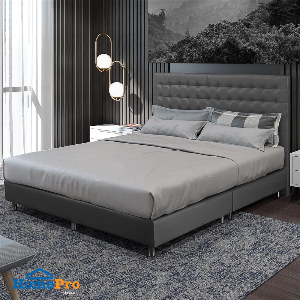 ฐานรองหัวเตียง 5 ฟุต HOME LIVING STYLE BERLIN สีเทาเข้ม