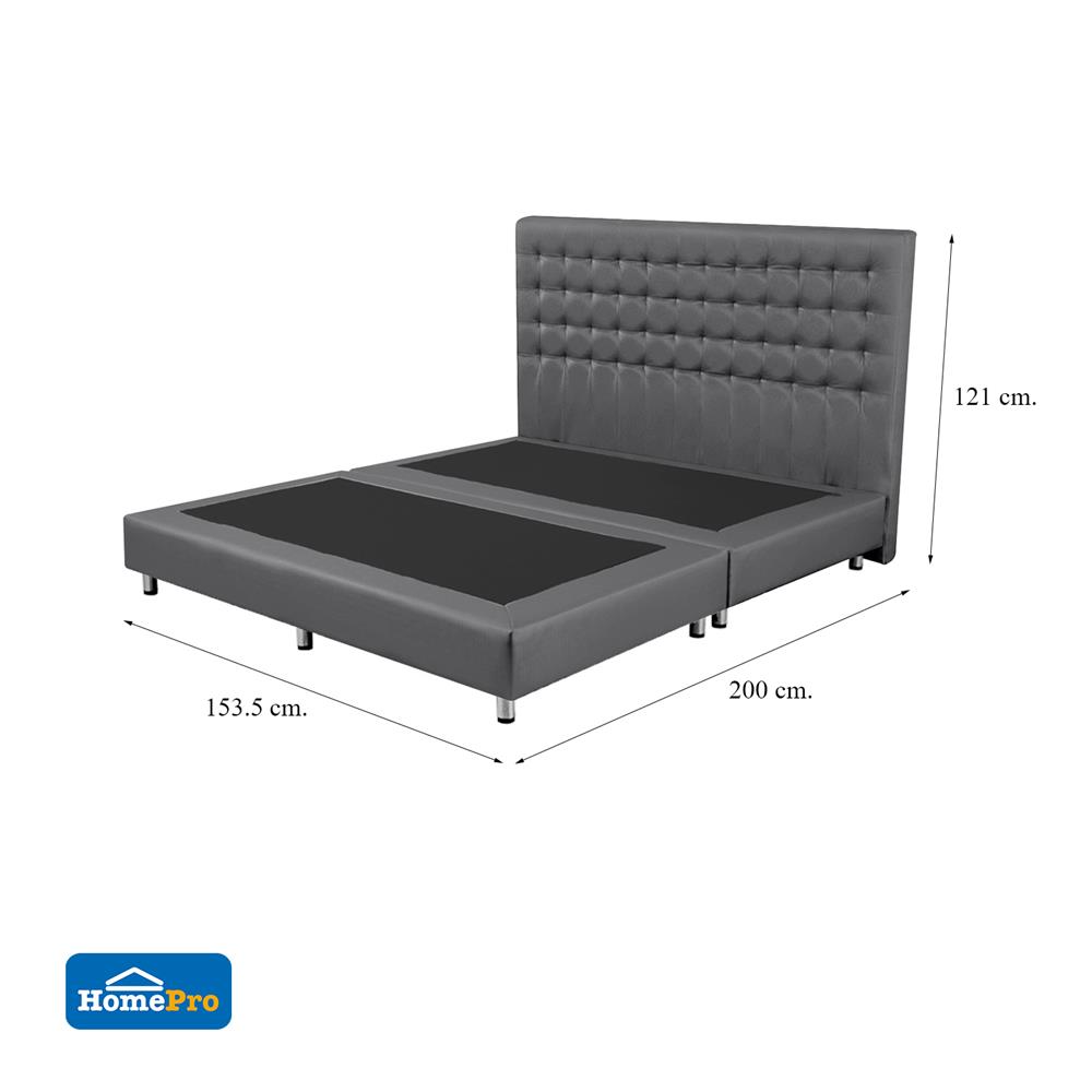 ฐานรองหัวเตียง 5 ฟุต HOME LIVING STYLE BERLIN สีเทาเข้ม