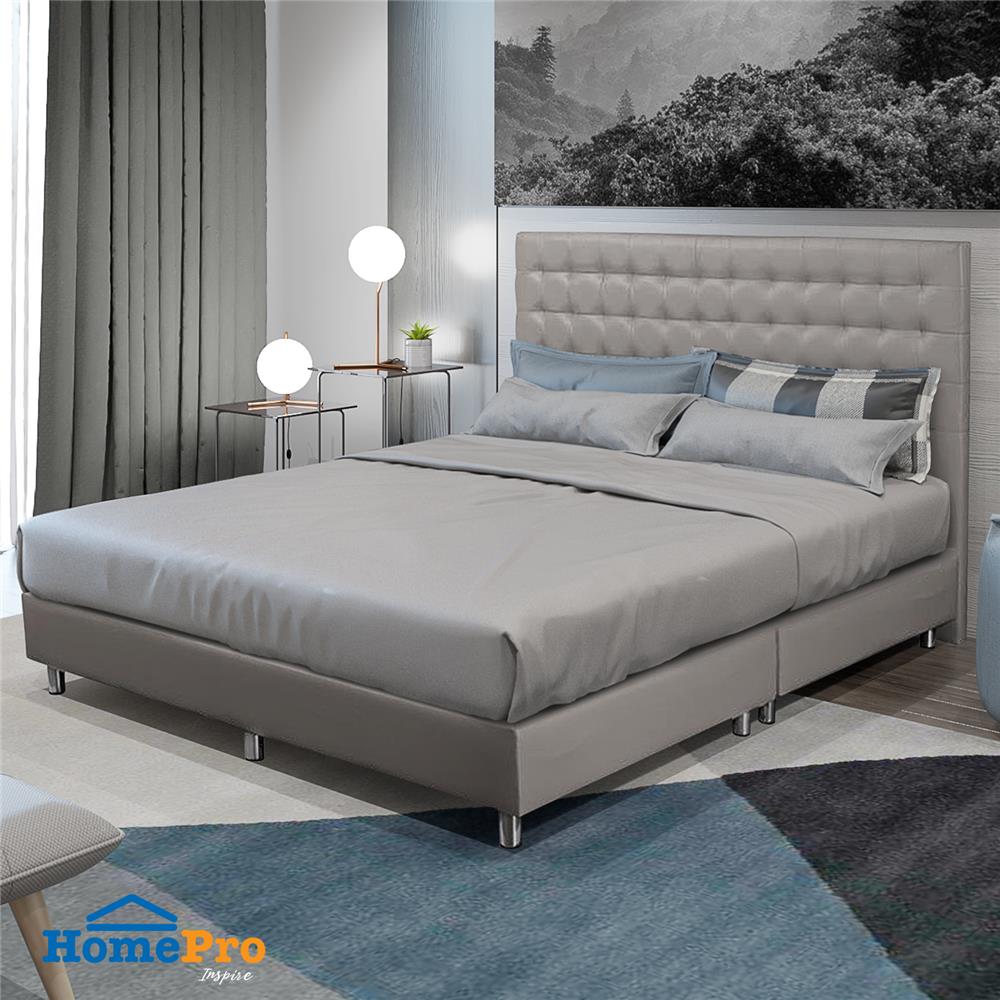 ฐานรองหัวเตียง 5 ฟุต HOME LIVING STYLE BERLIN สีเทาอ่อน