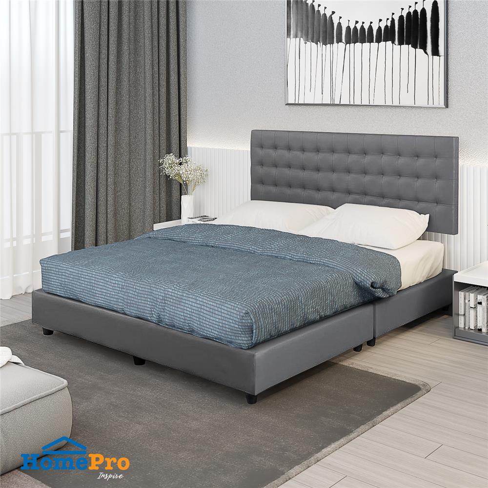 ฐานรองหัวเตียง 6 ฟุต HOME LIVING STYLE MUNICH สีเทาเข้ม