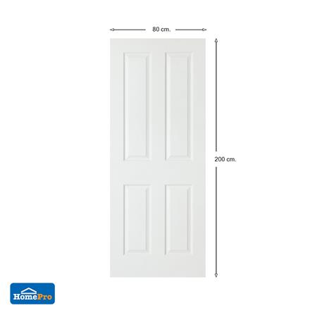 ประตูภายใน HDF AZLE ศรีวิชัย 4 ลูกฟัก 80x200 ซม. สีขาว_4