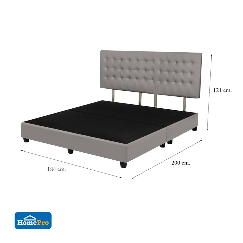 ฐานรองหัวเตียง 6 ฟุต HOME LIVING STYLE MUNICH สีเทาอ่อน