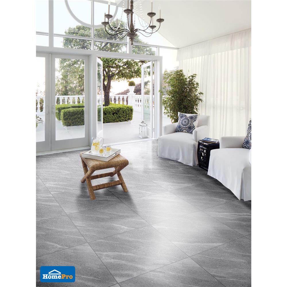กระเบื้องพื้นพอร์ซเลน 60x60 ซม. COTTO บีทสโตน เทาอ่อน PM 1.44M2