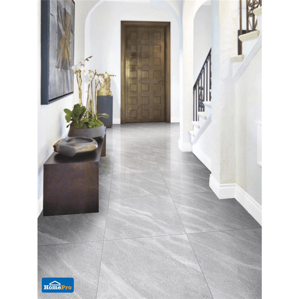 กระเบื้องพื้นพอร์ซเลน 60x60 ซม. COTTO บีทสโตน เทาอ่อน PM 1.44M2