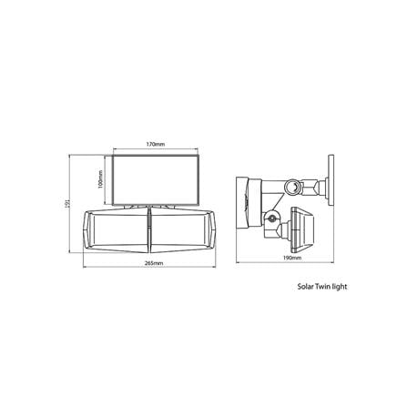ไฟผนังนอก SOLAR SHINING S-WLL03B-SL 7 วัตต์ DAYLIGHT สีดำ/สีขาว_7